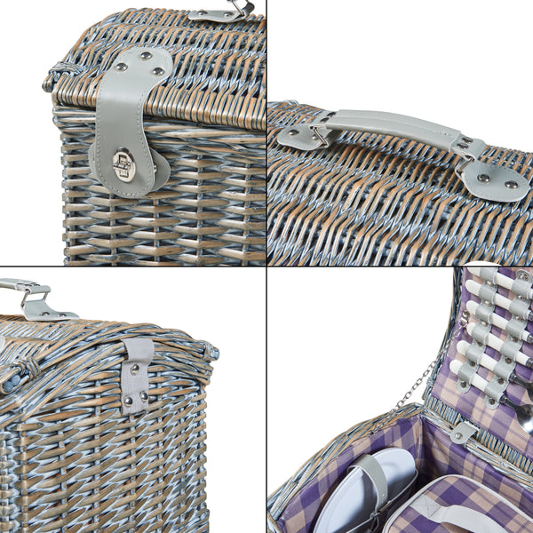 Piknikový koš Folldal pro 2 osoby 40x28x25 cm [casa.pro]