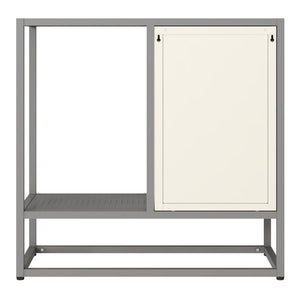 Sideboard Burlöv ocel 70x72x35 cm šedá/bílá [en.casa]