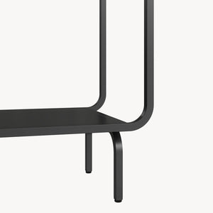 Knihovna Færder ocel 145x76x33 cm černá [en.casa]