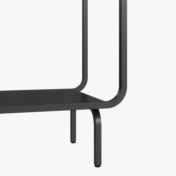 Knihovna Færder ocel 145x76x33 cm černá [en.casa]