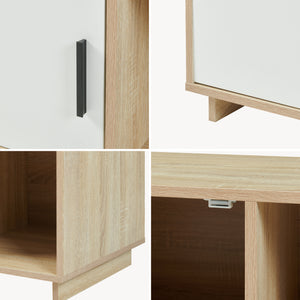 Konferenční stolek Kenta 80x45x40 cm Sonoma dubová optika/bílá [en.casa]