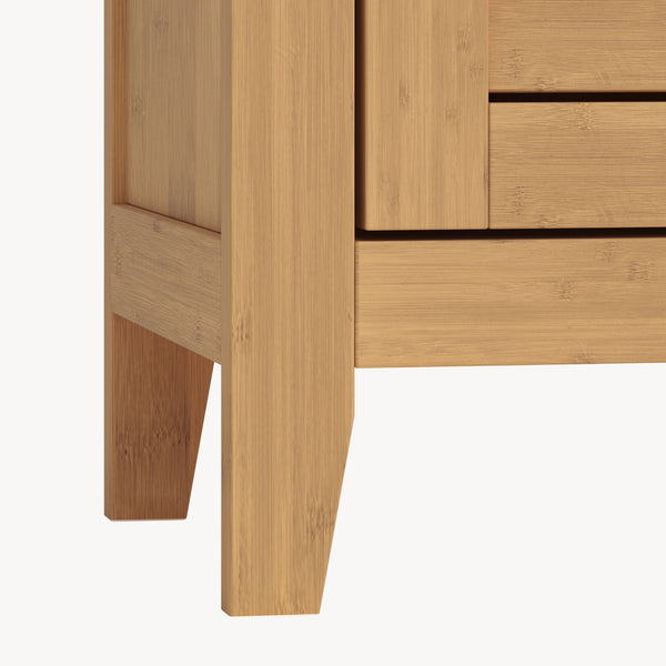 Přístavný skříň Rirg 92x50x25 cm bambus přírodní [en.casa]