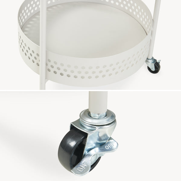Servírovací vozík Jässaatka ocel 76x40 cm šedý [en.casa]