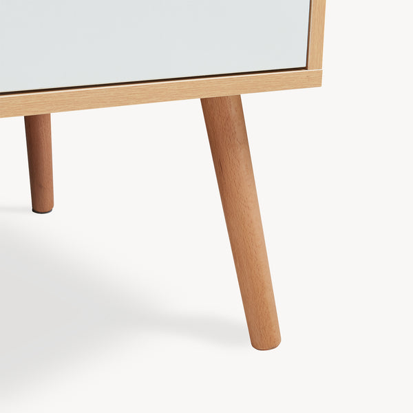 Konferenční stolek Bordkak s šuplíkem 100x48x45 cm dubový dekor/bílý [en.casa]