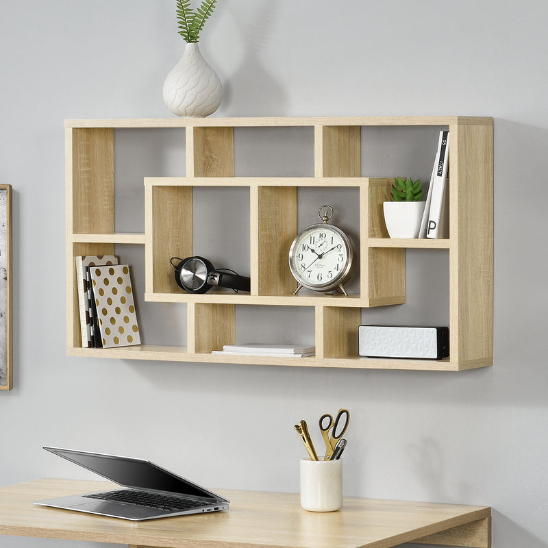 Maßskizze [en.casa]® Designová nástěnná police AABR-2303