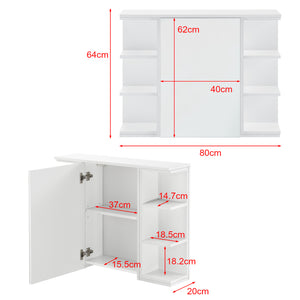[en.casa] Skříňka se zrcadlem HARSTAD ABNW-6205 bílá