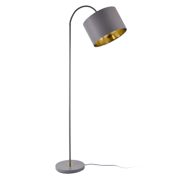 Stojací lampa Toledo 173 cm 1xE27 kov šedá lux.pro
