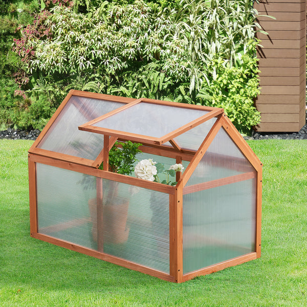 Skleník Duiven 100 x 55 cm borovicové dřevo [casa.pro]