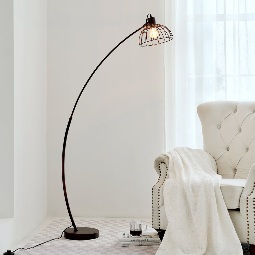 Stojací lampa Portsmouth rezavě hnědá [lux.pro]