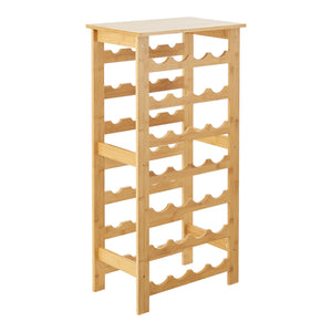 Regál na víno Äänekoski 94x47x29 cm bambus přírodní [en.casa]