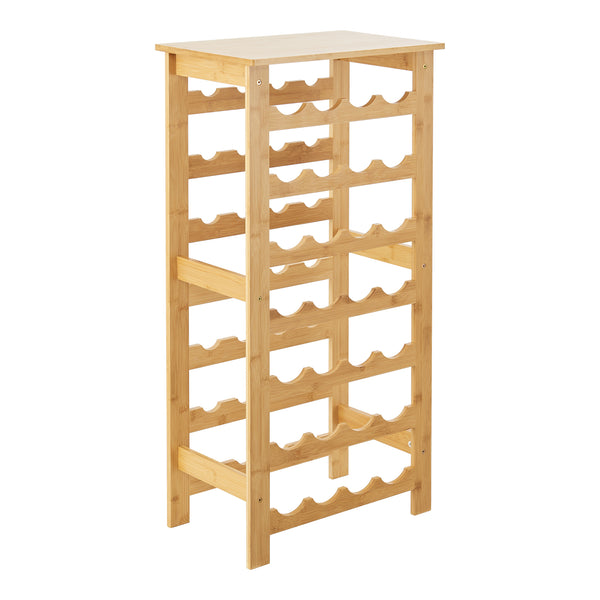 Regál na víno Äänekoski 94x47x29 cm bambus přírodní [en.casa]