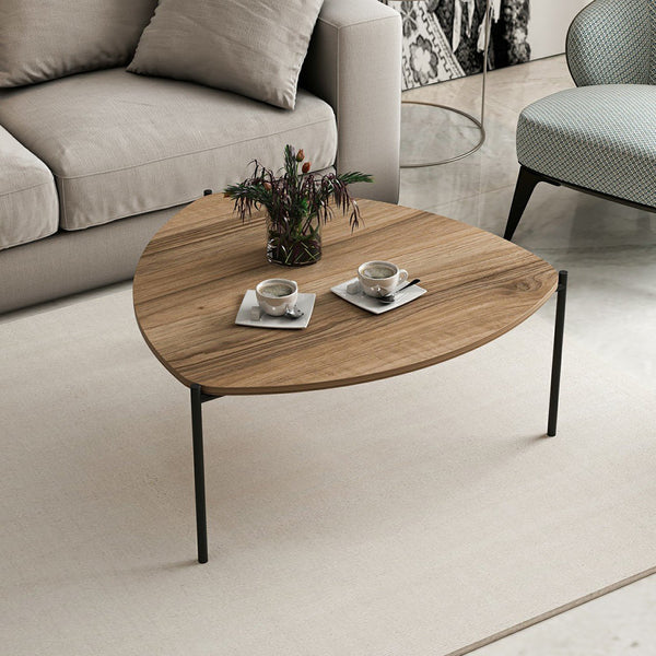 Konferenční stolek Gladsaxe 40x90x89 cm ořechový vzhled / černý [en.casa]
