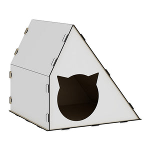 Domek pro kočky Lani 40x42x40 cm Bílá [en.casa]