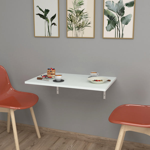 Nástěnný sklápěcí stůl Klepp 72x45cm bílý [en.casa]