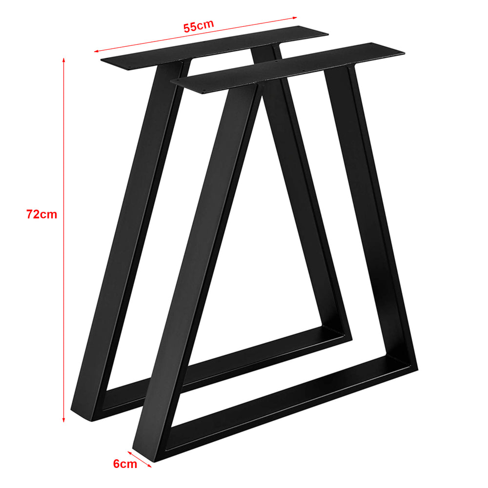 Stolní rám Lyngby sada 2 ks ocel 72x55cm černá [en.casa]