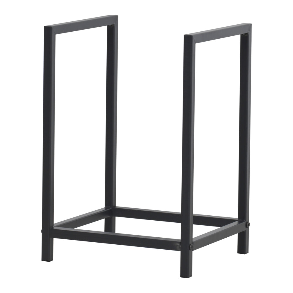 Kaminholzregal Torsås 40x30x50cm aus Stahl Schwarz [en.casa] - premiumXL