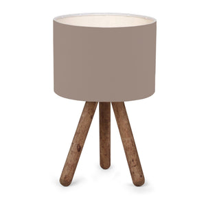 Stolní lampa Preston dřevo 1xE27 písková [lux.pro]