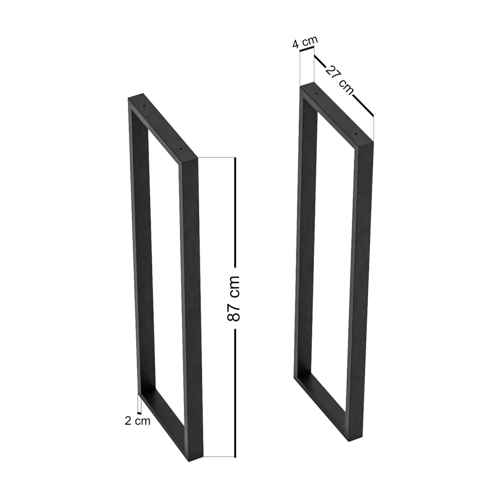 Stolní rám Kauniainen sada 2 ks ocel 87x27 cm [en.casa]