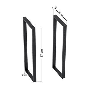 Stolní rám Kauniainen sada 2 ks ocel 87x27 cm [en.casa]