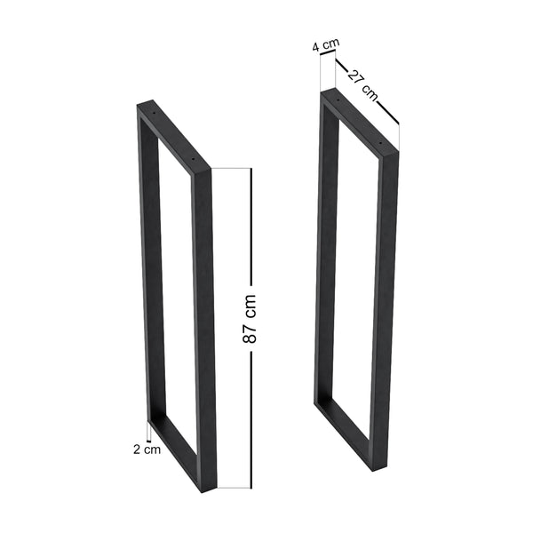 Stolní rám Kauniainen sada 2 ks ocel 87x27 cm [en.casa]