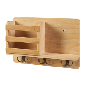 Nástěnná police Giske 33x8x22 cm bambus [en.casa]