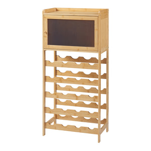 Regál na víno Gjerstad 100x47x28cm Bambus Přírodní [en.casa]