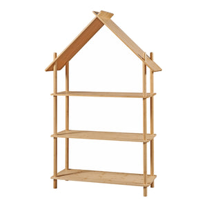 Dětský regál Hamarøy bambus v designu domu 137x90x30cm [en.casa]