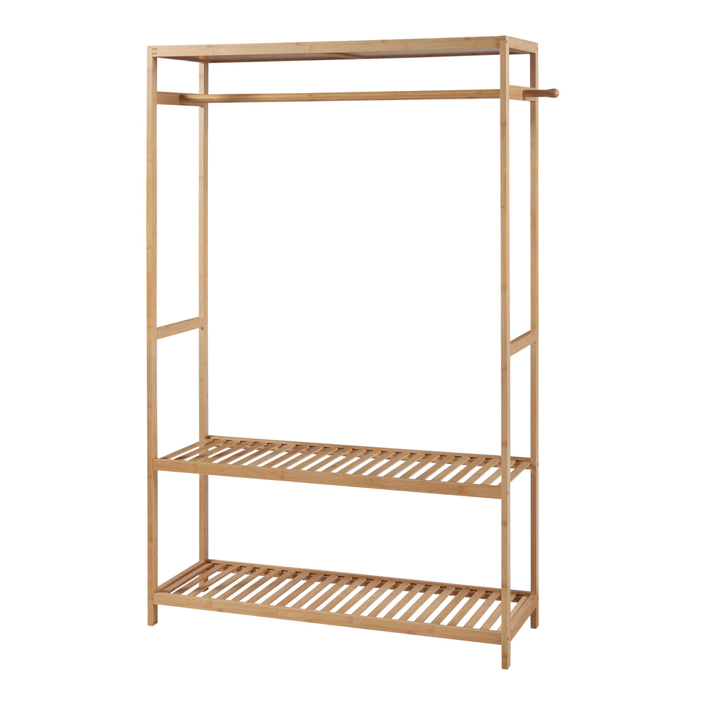 Garderobenständer Herøy 165x100x35cm Bambus [en.casa] - premiumXL