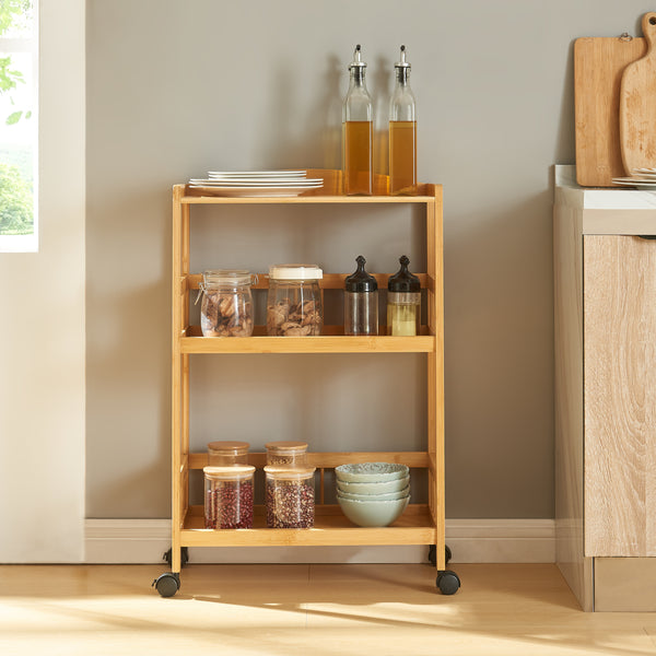 Servírovací vozík Huddinge 80x53x30 cm bambus [en.casa]