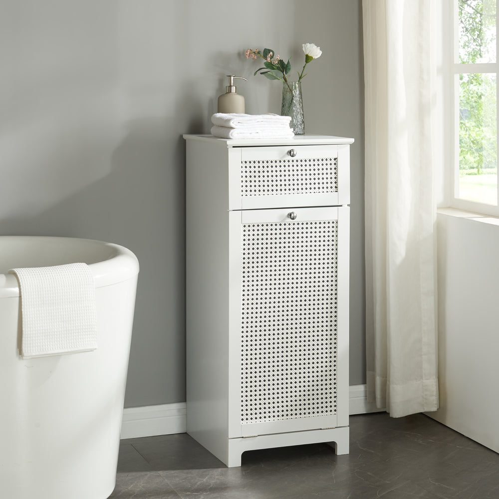 Wäscheschrank Karlsøy 90x38x40cm Weiß [en.casa] - premiumXL