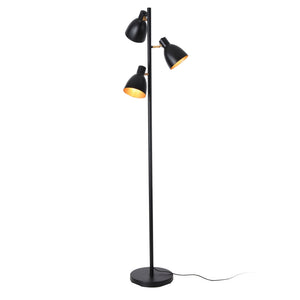 Stojací lampa Witney 3-plamenná Černá / Zlatá barva [lux.pro]