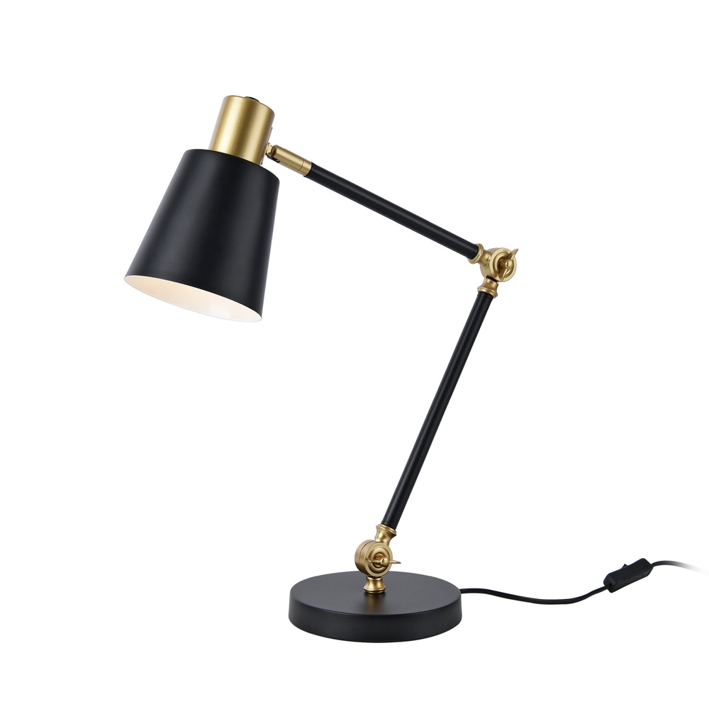 Tischleuchte Abergele Schwarz / Goldfarben [lux.pro] - premiumXL