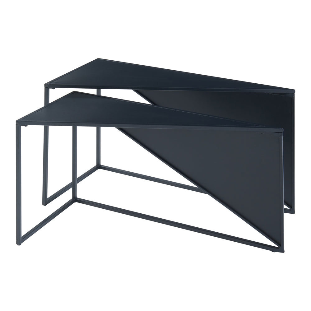 Satztisch Kungsör 2er Set Metall Schwarz [en.casa] - premiumXL