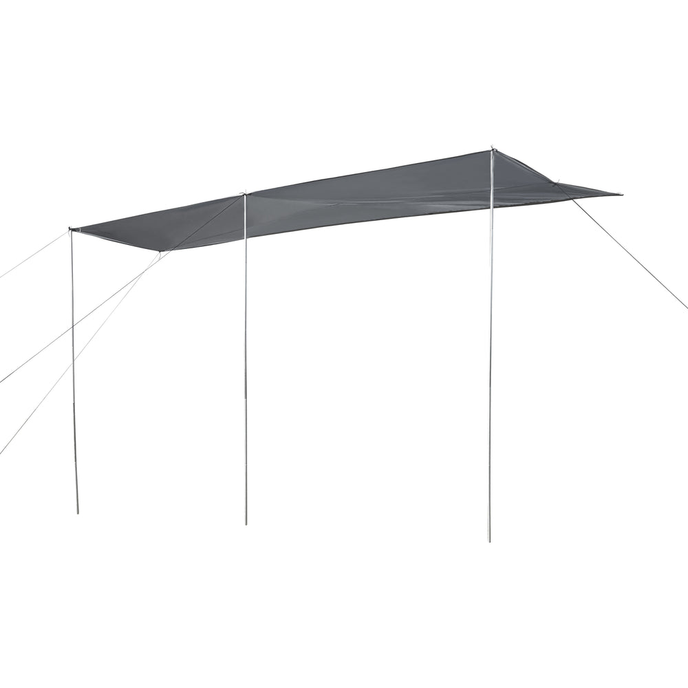 Přístřešek na karavan Beuningen 400x240x235 cm Šedý [pro.tec]