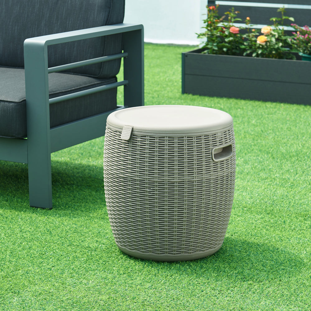 Chladicí box-stolička Avetrana 44xØ40 cm Světle hnědá [casa.pro]