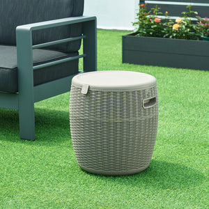 Chladicí box-stolička Avetrana 44xØ40 cm Světle hnědá [casa.pro]