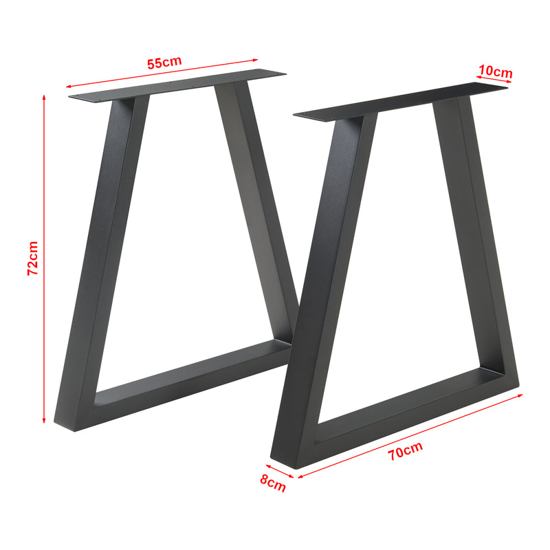 Měřítkový nákres Stolní rám sada 2 ks Lyngby 72x55/70cm černý [en.casa]