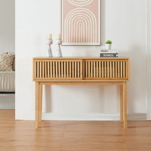 Konzolový stolek Ypäjä 110x39x81 cm Bambus [en.casa]