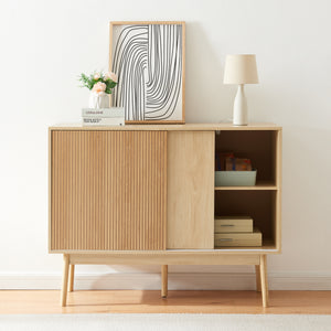 Sideboard Landskrona 115x40x90 cm dubový vzhled [en.casa]