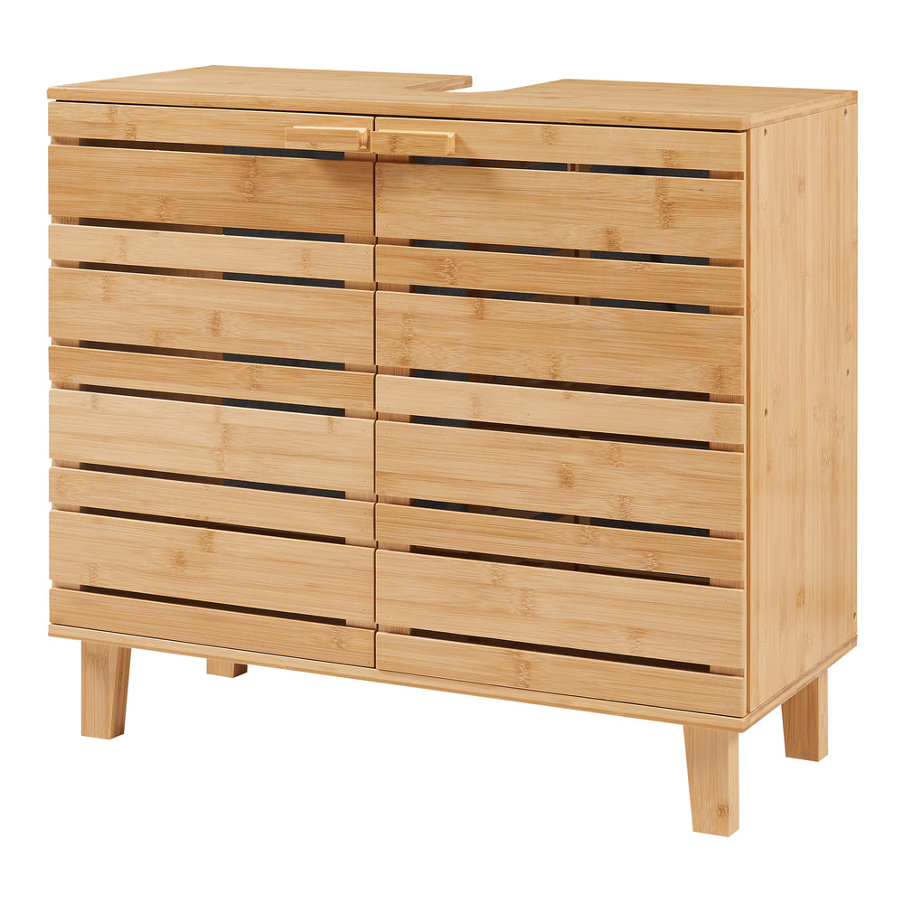 Skříňka pod umyvadlo Epind 60x66x30 cm bambus přírodní [en.casa]