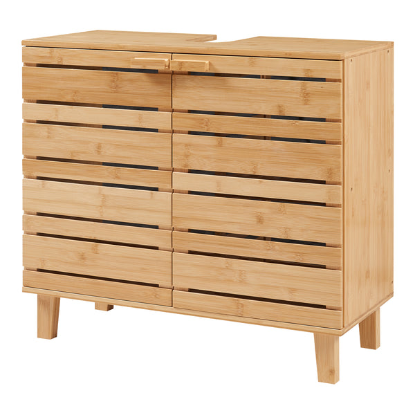 Skříňka pod umyvadlo Epind 60x66x30 cm bambus přírodní [en.casa]