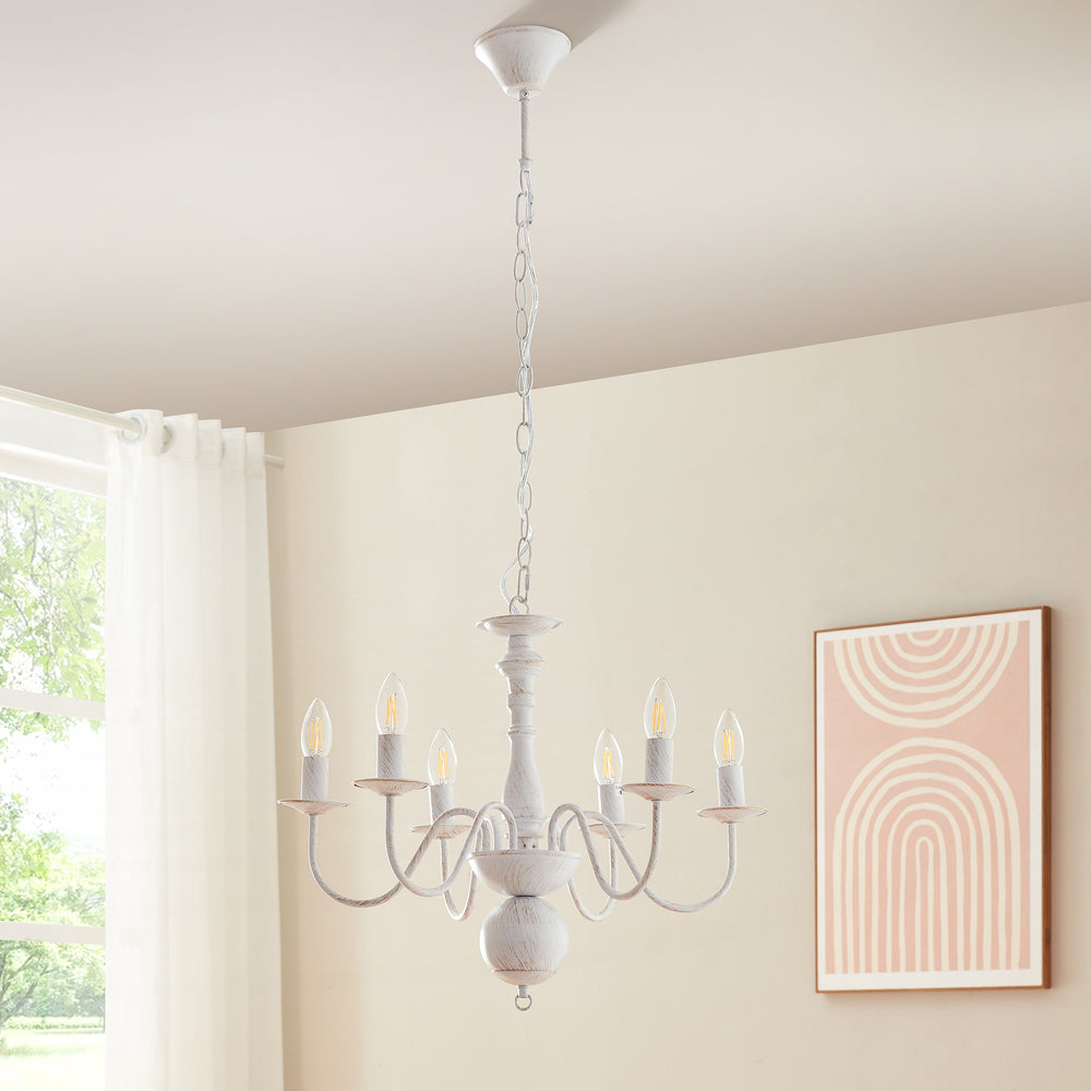 Lustr Berkeley kovový vintage-bílý [lux.pro]