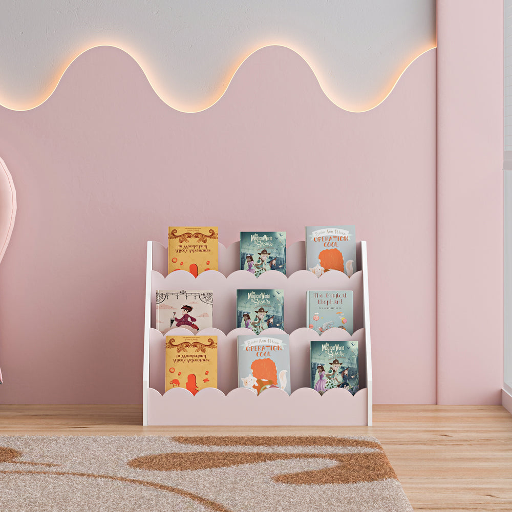 Dětský regál Vestnes 48x61x30 cm Cotton Candy/Bílá [en.casa]