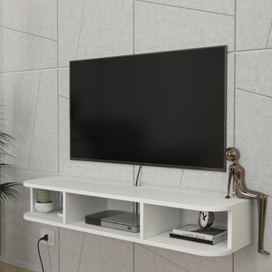 TV závěsný lowboard Oundsvas 120x30x19 cm bílý [en.casa]