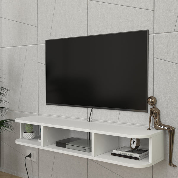 TV závěsný lowboard Oundsvas 120x30x19 cm bílý [en.casa]
