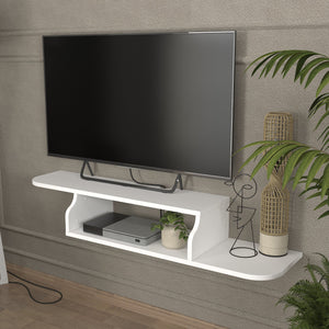 TV závěsný lowboard Kershaby 120x30x19 cm bílý [en.casa]
