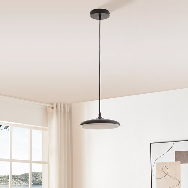 Závěsné svítidlo Oupilu s integrovanými LED kov 120x25x25 cm černá/bílá [lux.pro]