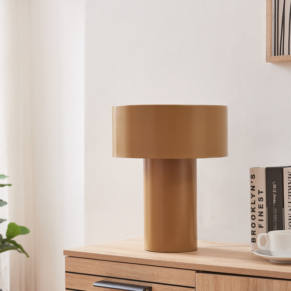 Stolní lampa Kömn kov 37x30x30 cm hnědá [lux.pro]