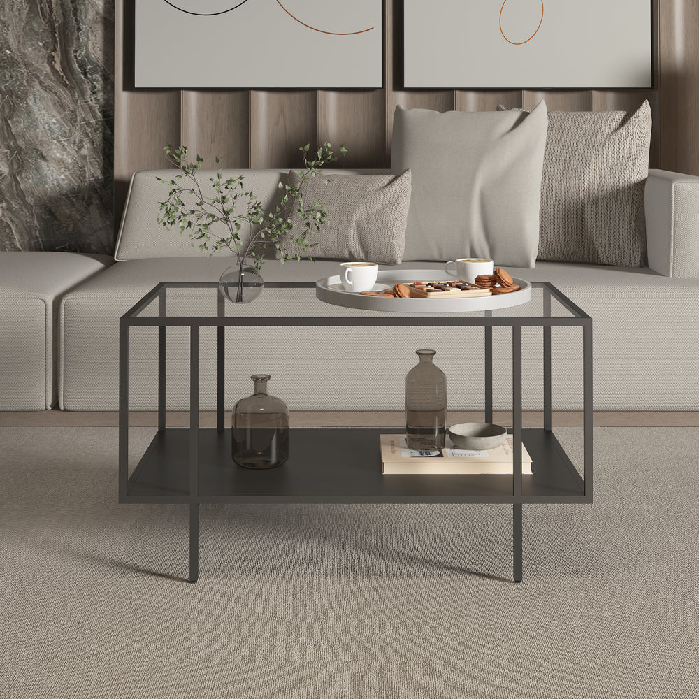 Konferenční stolek Nynna 90x50x50 cm Černý [en.casa]