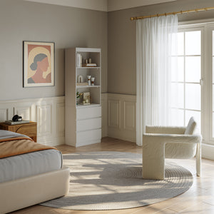 Knihovna Les s 3 zásuvkami 180x60x35 cm Bílá [en.casa]